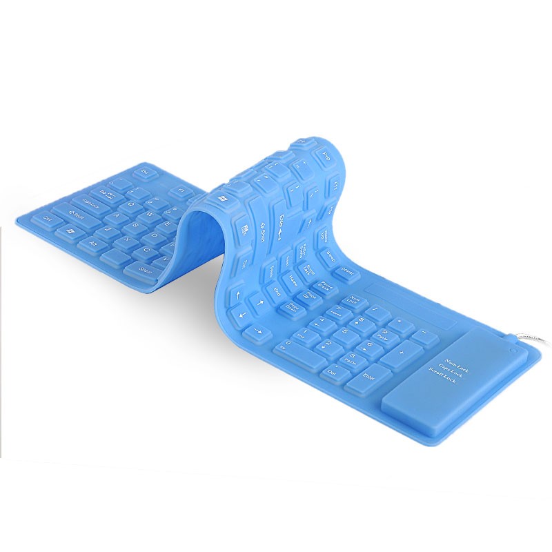 笔记本电脑办公旅行出差键盘 蓝色 109键带数字键版