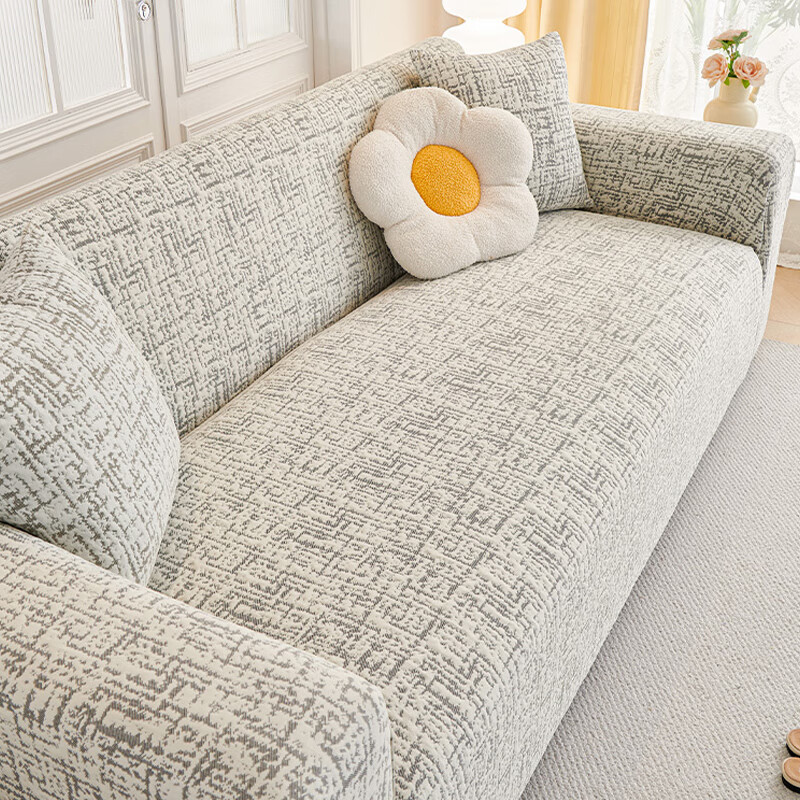 金拾美月四季通用沙发全包罩防猫抓太空棉沙发坐垫笠2025新款防滑盖布巾 星岛-太空灰 45cm*45cm抱枕套