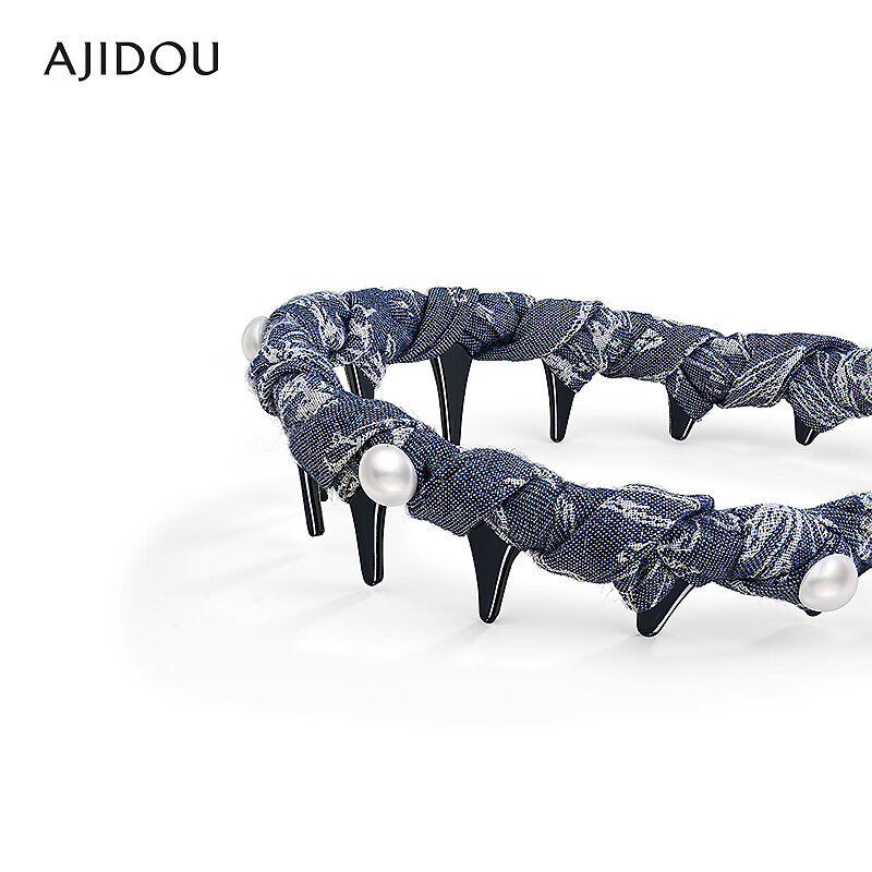 AJIDOU阿吉豆发饰女款蓝色高颅顶细头箍新年跨年礼物 蓝色 1个