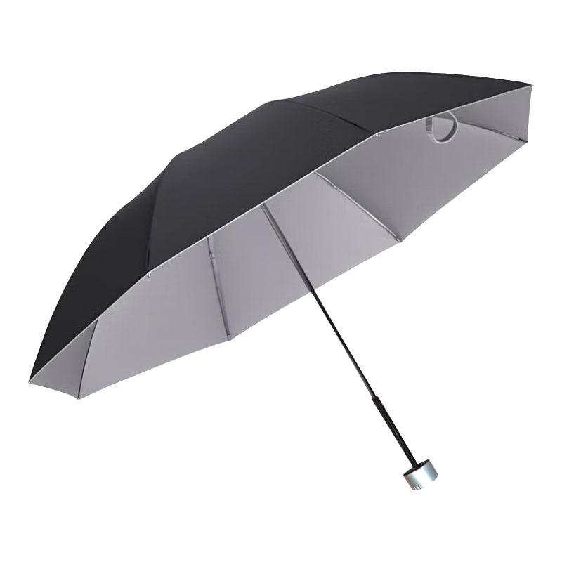 【全网爆款】手动UV折叠雨伞男女晴雨伞两用防晒遮阳黑胶伞 【晴雨两用伞】颜色随机