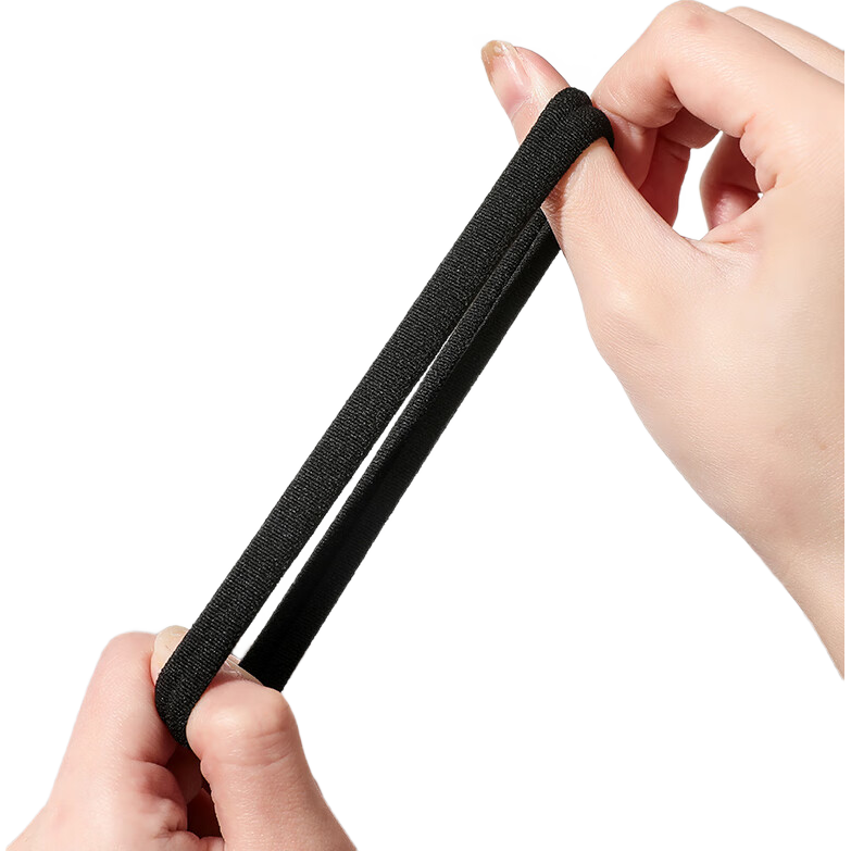 【强拉不断】高弹力耐用ins马尾无接缝皮筋扎头发简约发圈头绳 黑色20根