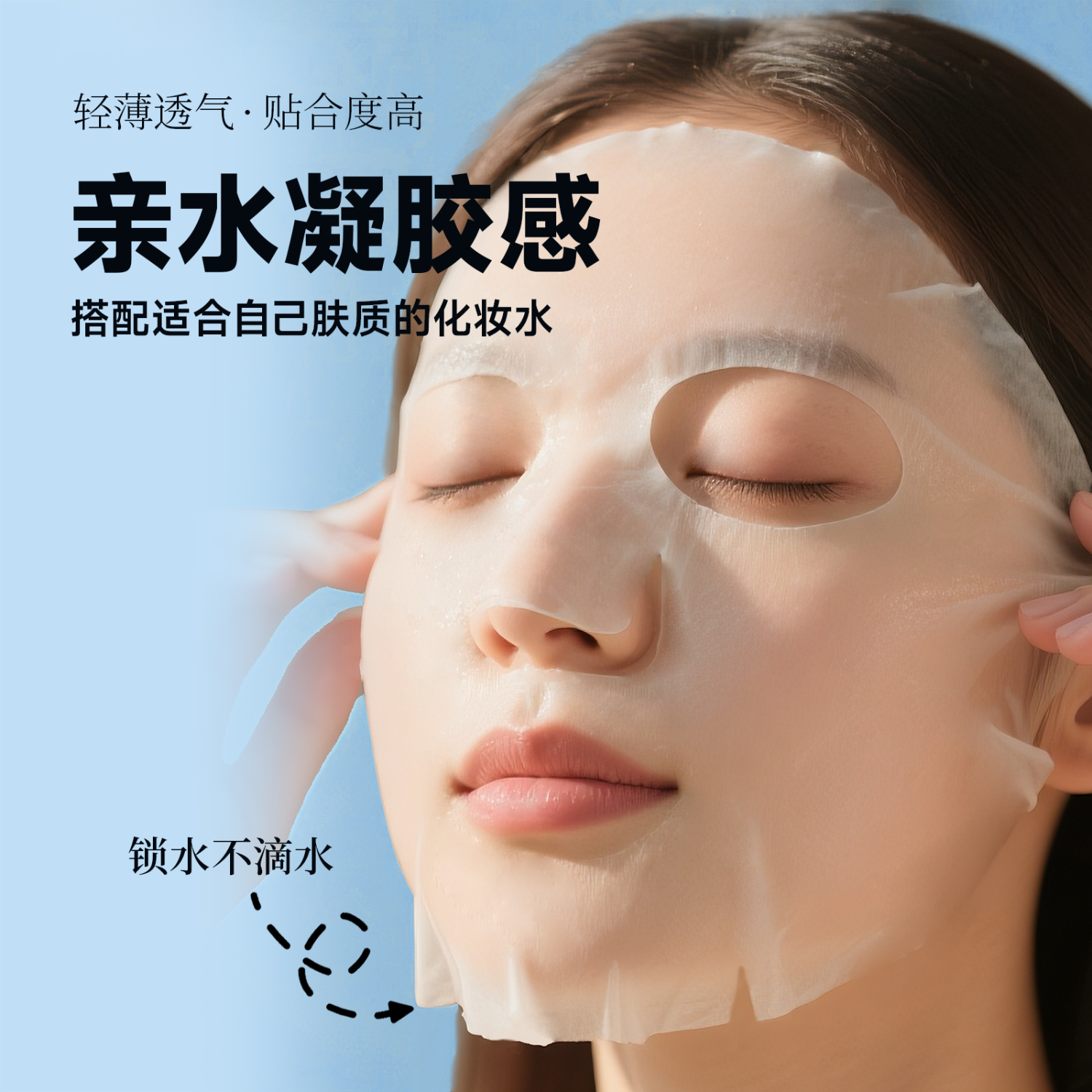 怡乐姿CMC一次性湿敷面膜50片/盒 亲水凝胶膜布超薄院线水疗湿敷面膜纸 3盒（150片）