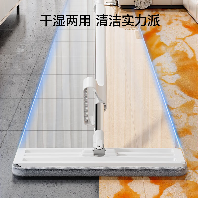五月花平板拖把免手洗拖布2025懒人墩布家用除尘吸水地拖干湿两用拖把 【畅销款】38cm拖把+4块布