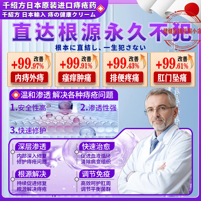 然舒平痔疮膏消肉球便血肛裂混合内外痔肛门瘙痒消痔疮凝胶正品 二支【见效装】 【正品直售 京质保障】