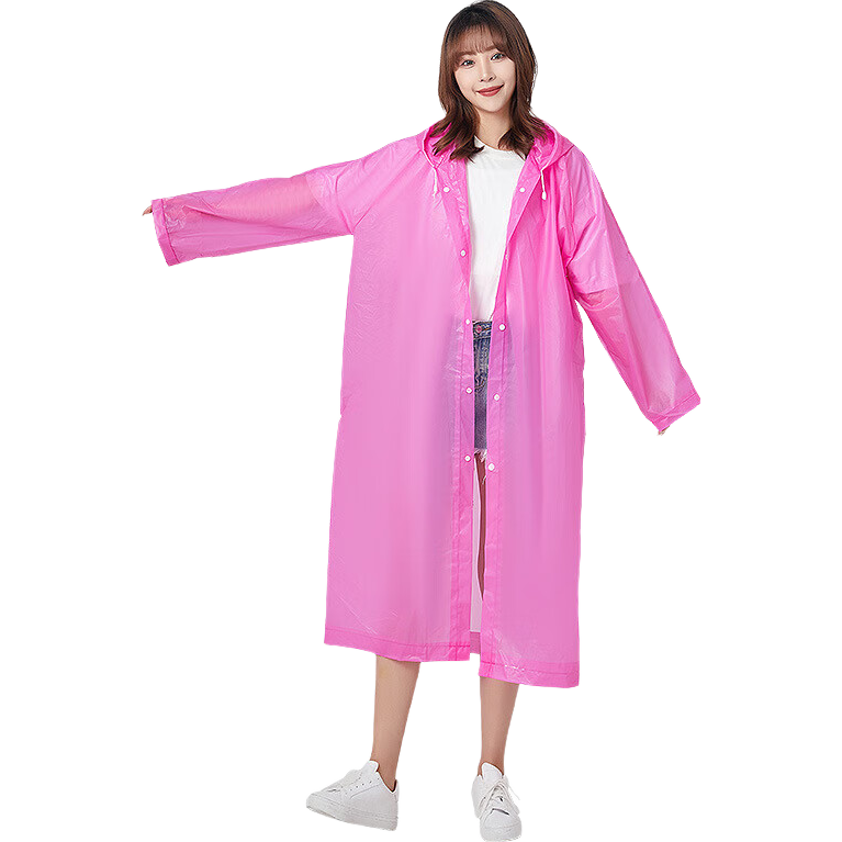 成人加厚非一次性雨衣户外旅行连体eva时尚轻便雨衣 蓝色款1件