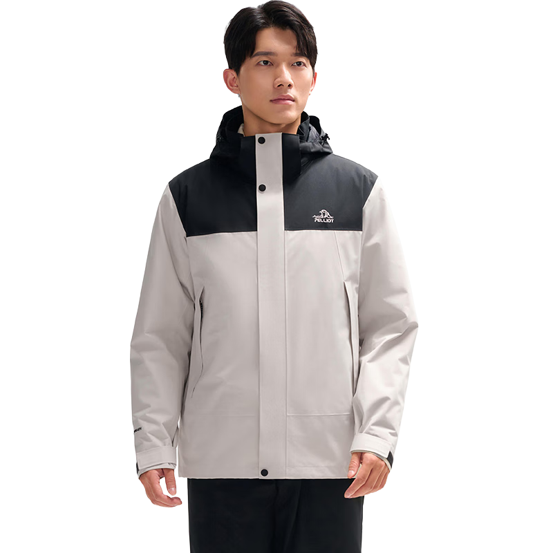 伯希和（Pelliot）【原石|羽绒版】冲锋衣三合一男鹅绒内胆保暖外套115401061米S