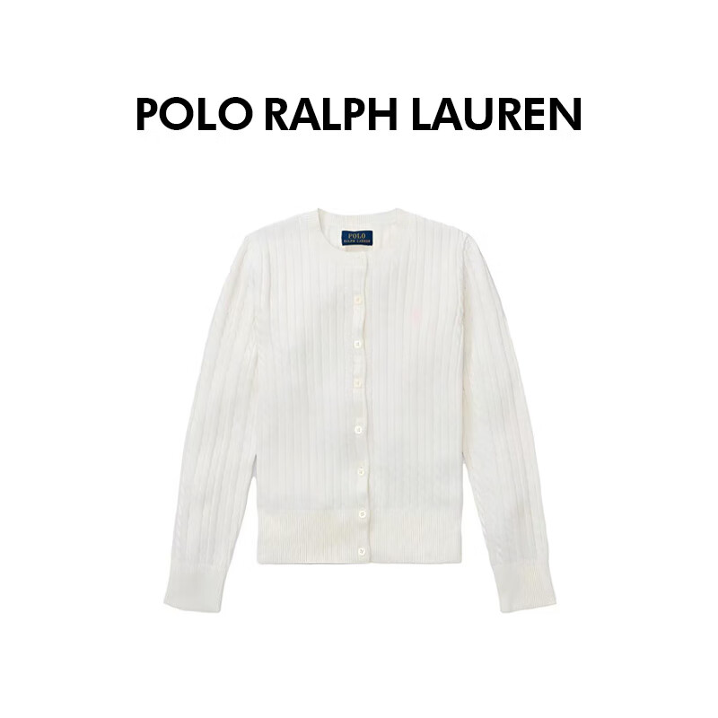 Polo Ralph Lauren拉夫劳伦秋冬新款大童女针织毛衣成人可穿313543047 白色 XL