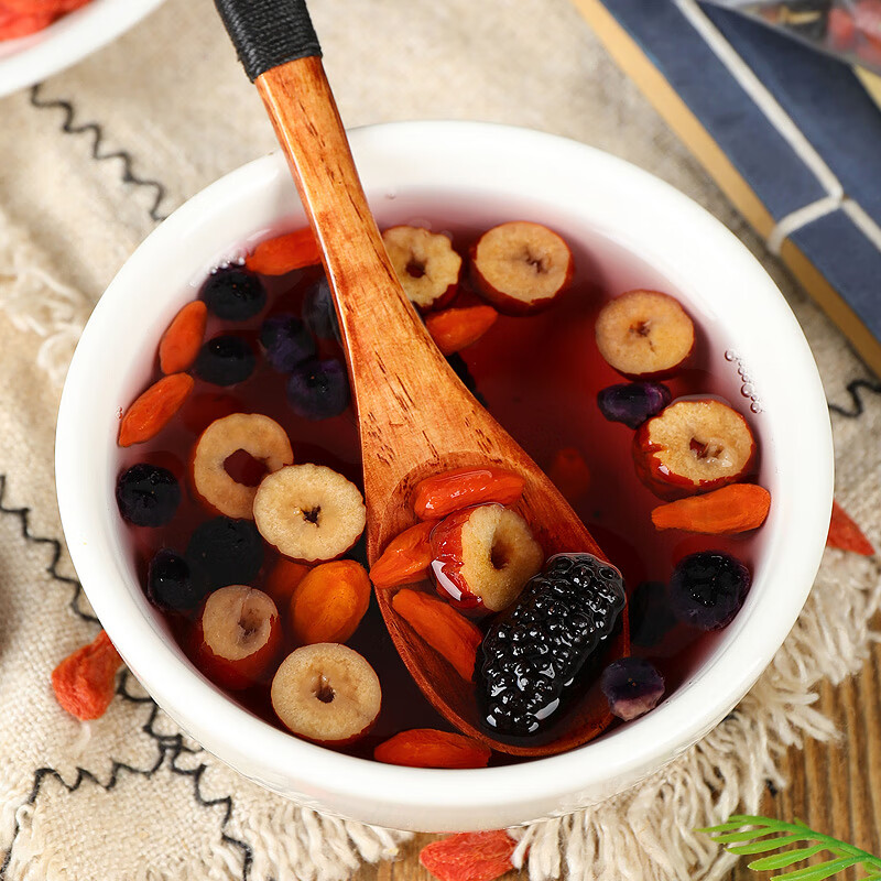 悠茗庭草黑枸杞桑葚红枣茶熬夜四宝茶桑葚黑枸杞组合花茶盒装100g 桑葚枸杞红枣茶盒装 100g*3盒