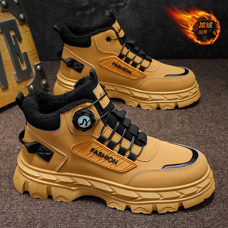 ��ľ�� ����ѥ�� �ﶬ�¿�߰������߷�����װѥ ��ɫ ���� 44 48Ԫ