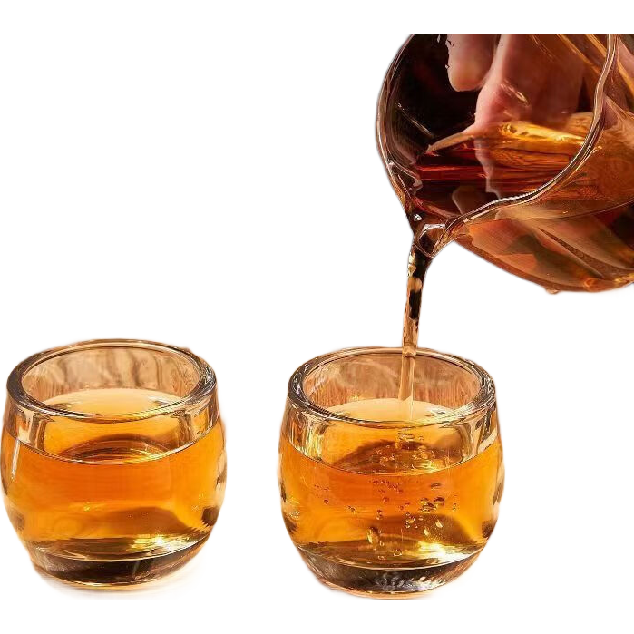 耐热玻璃茶杯套装品茗杯主人杯伴手礼咖啡杯喝水杯水晶杯泡茶杯 扳指水晶杯100ml  1只