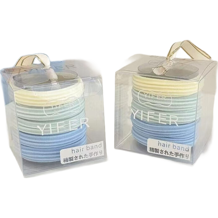 海盐蓝发绳发绳发圈头绳简约扎高马尾皮筋少女可爱头饰无缝高弹力 （opp袋包装）【颜色随机】 10根