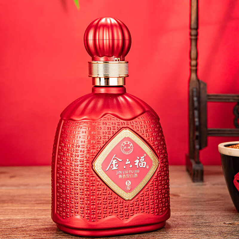 金六福【官方正品】金六福兼白酒香型聚会节日高端粮食白酒喜酒粮食酒  50.8度 500ml6瓶 金六福·名窖
