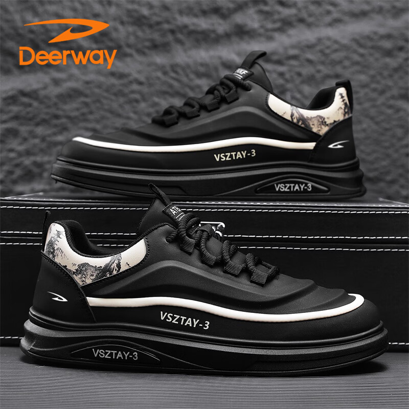 �¶��ݣ�DEERWAY��Ь����Ь2025�ﶬ����Ь��ʿ�����ر�����Ьʱ�кڽ�40