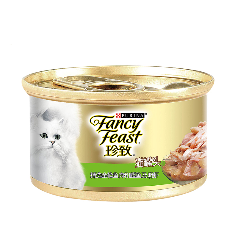 珍致猫罐头猫零食成猫幼猫罐头85g*1罐 金罐原装进口随机口味