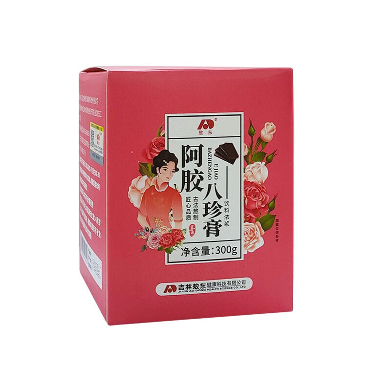 敖东阿胶八珍膏300g含蜂蜜桂圆大枣枸杞子重瓣红玫瑰茯苓桑椹阿胶冰糖 1盒装