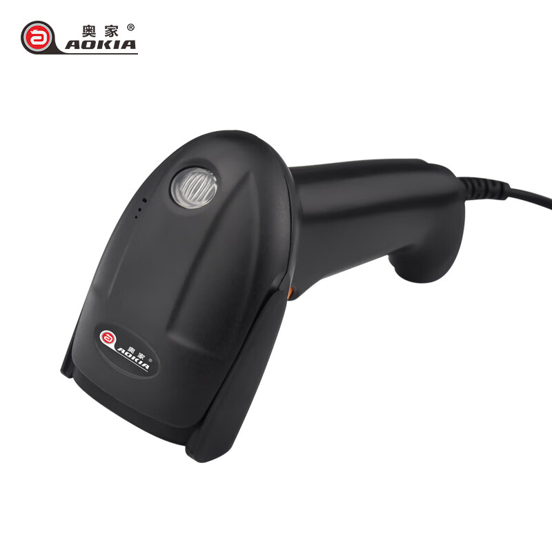 奧家AK-618/818/980/990/228/218激光條碼掃描槍二維碼紅光支付煙草快遞超市掃槍掃碼器巴槍收銀掃描槍 奧家AK-618一維紅光有線掃描槍