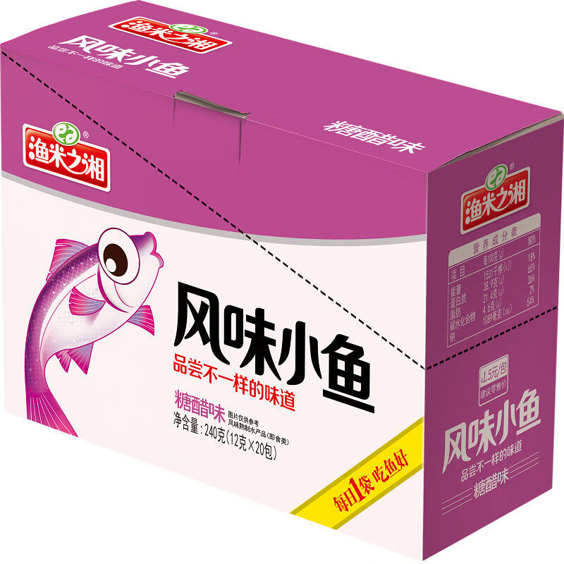 小鱼仔小鱼干 干香辣味休闲食品整盒g小吃零食即食小包装 爆辣味*40包