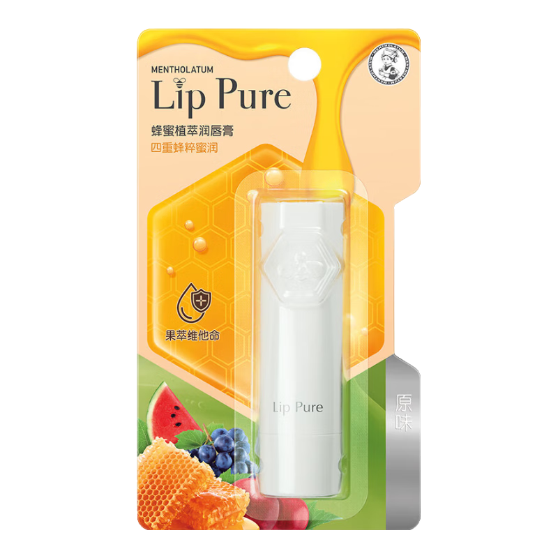 曼秀雷敦蜂蜜修护润唇膏原味4g保湿滋润唇膏女去死皮淡化唇纹防干裂