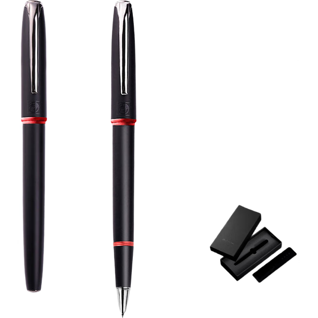 畢加索（pimio）鋼筆 簽字筆 財務(wù)特細0.38mm 商務(wù)辦公禮品 成人學(xué)生練字 男女畢業(yè)禮物 馬拉加系列916晨曦紅