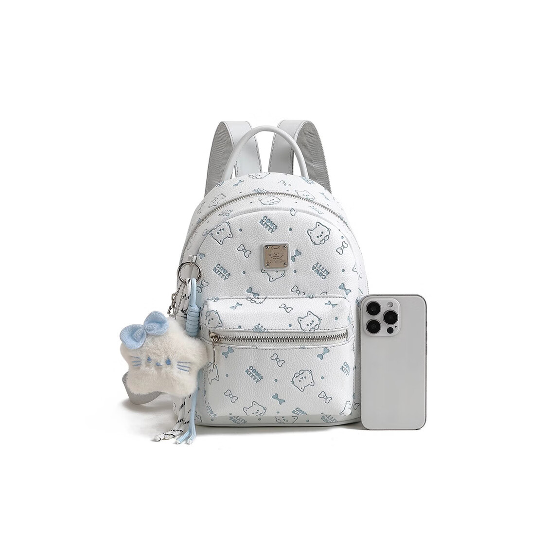 COW&KITTY【女神节】礼物时尚百搭双肩包女小众设计少女休闲校园Kitty背包 蓝色赠礼盒【小号】