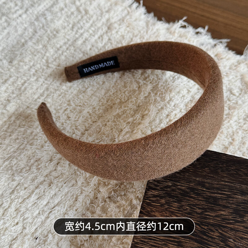 清晨的星星韩系日常外戴毛呢发箍女高颅顶发卡洗脸压发头箍2025秋冬新款发饰 奶咖色 京东折扣/优惠券