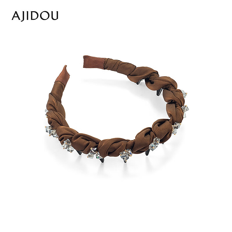 AJIDOU阿吉豆发箍女款时尚休闲头箍新年跨年礼物 咖色 1个