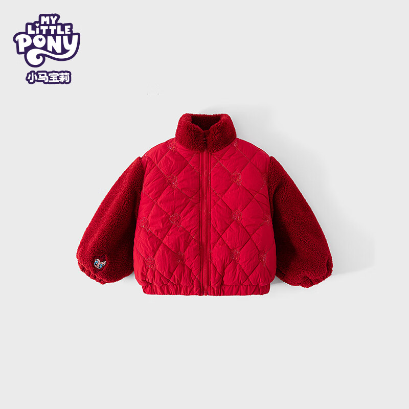 MY LITTLE PONY小马宝莉品牌25年秋冬加绒保暖大衣外套 红色 110
