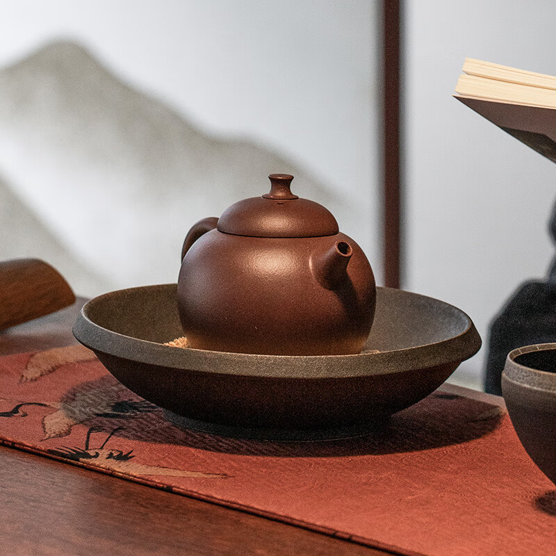 萬仟堂(Edenus)紫泥紫砂壺手工壺家用泡茶可養(yǎng)單壺功夫茶壺蓮子紫砂壺 1壺 170mL