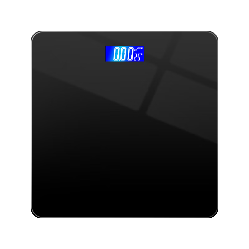 2025款智能体重秤家用小型耐用精准电子秤测人体高精准衡器男女 钢琴黑 电池款
