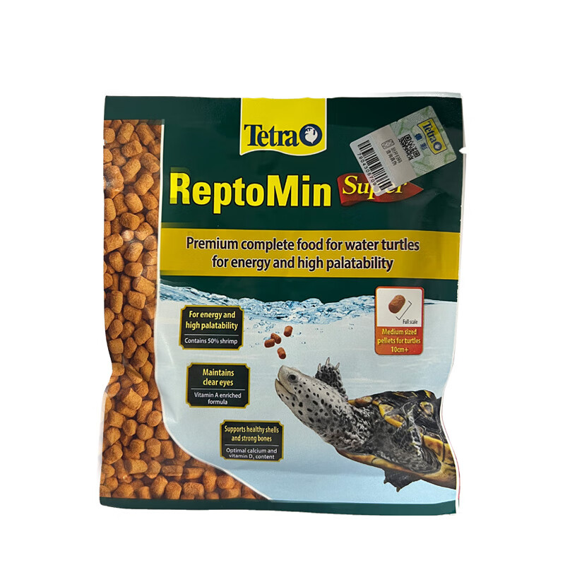 德彩Tetra发色龟粮小乌龟饲料善玉菌草龟巴西龟鳄龟黄缘龟通用幼龟龟粮零食 超级发色龟粮12g【试用装】