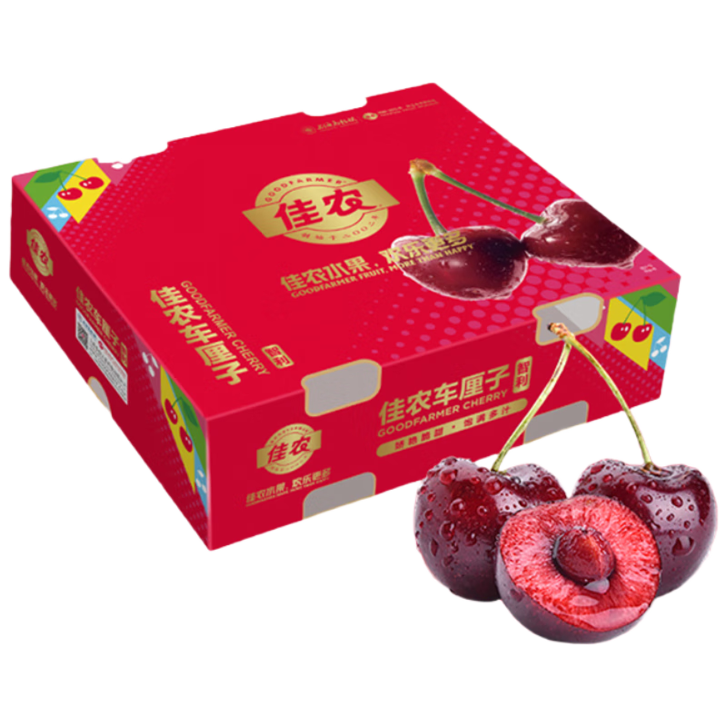 佳农智利车厘子超级巨无霸Santina4J5斤礼盒装果径约32-34mm源头直发