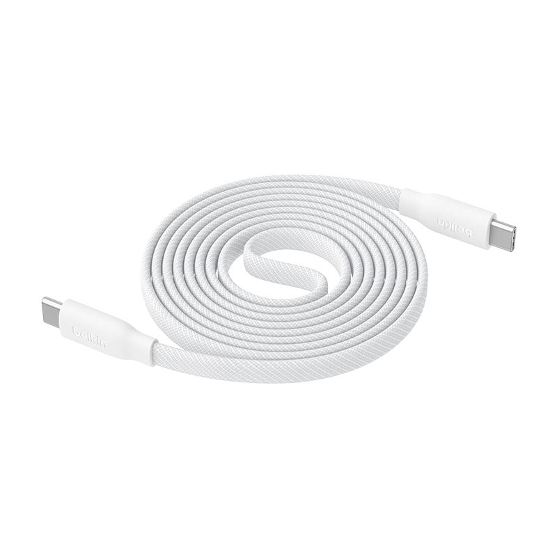 貝爾金（BELKIN）蘋果數(shù)據(jù)線 240W快充 雙Type-C磁吸數(shù)據(jù)線 iPhone17手機蘋果電腦MacBook電源線 1米白色 CAB027