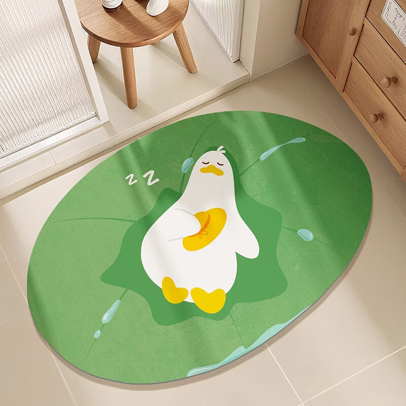 季象浴室地垫卫生间门口防滑垫家用脚垫淋浴房入户门免洗可擦吸水垫子 GZN-甜栎-洗洗熊 40x60 cm