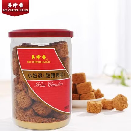 美珍香小松脆220g瓶裝豬肉粒休閑 辦公室居家零食品茶點(diǎn)小吃肉松餅 小松脆220g
