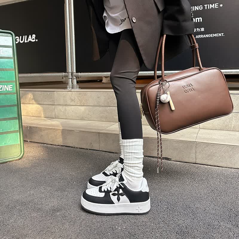 DARSII香港达斯春季新款情侣小白鞋百搭舒适防滑耐磨低帮休闲运动板鞋男 美式黑 40