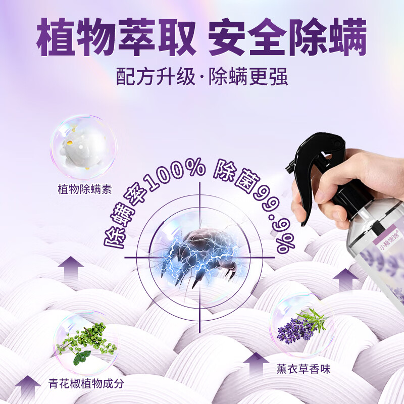 小猪饱饱除螨喷雾床上用免洗免晒杀菌抑菌孕妇婴儿可用去异味螨虫 喷雾剂 除螨除菌止痒组合装【3瓶除螨喷雾+1瓶止痒身体乳】