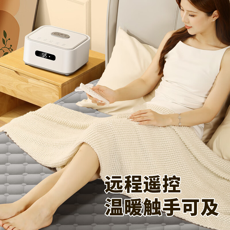 扬子（YANGZI）水暖毯电热毯水循环恒温加热双人电褥子1.8米x2米双温双控2025 【智能控温遥控触屏款】除螨防潮-定时恒温 3.0*1.8米恒温加厚毯-水暖不上火
