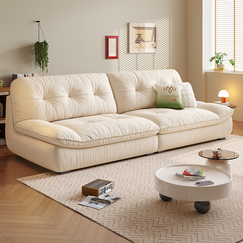 帕沙曼可拆洗布艺沙发小户型客厅简约云朵沙发复古风直排猫抓布2956ZF 0.7*0.8米脚踏（下单联系客服） 13防猫抓布TY91 【豪华版】羽绒+绒丝绵+竹炭海绵