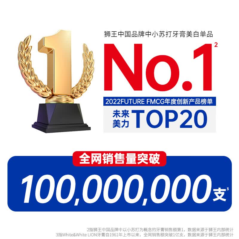 狮王葡萄柚小苏打益生菌清新口气 氨基酸护龈牙膏美白牙膏大白管  白桃120g+青柠120g