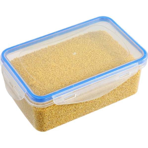 旅行配件食品级冰箱专用商用留样盒塑料正方形密封带盖子收纳盒 方形大号1000ML 3个装