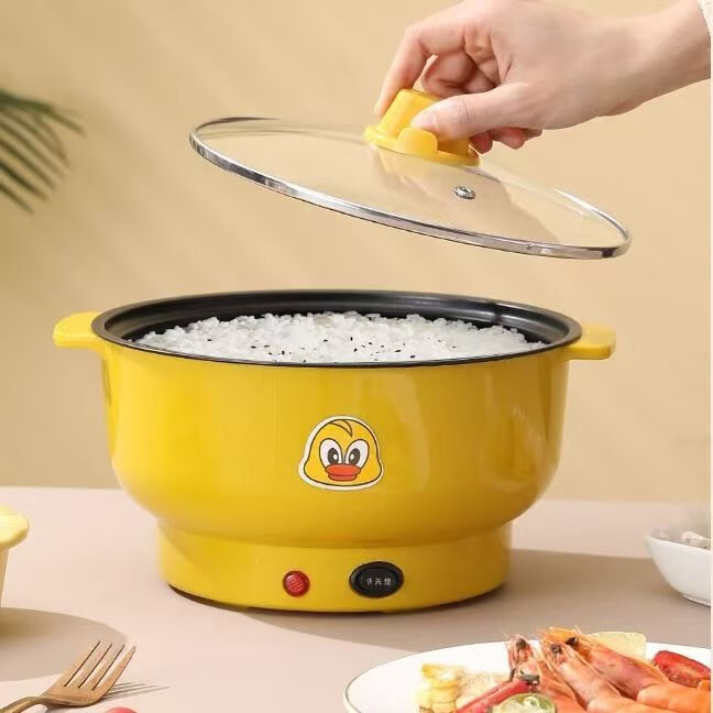 CHOGE 创浩杰双层电炒锅电煮家用小电煮锅宿舍迷你多功能双柄电热锅炒菜一体 多功能一体锅（带蒸格）双层 28CM（容量：3.8L适用：4-5人）