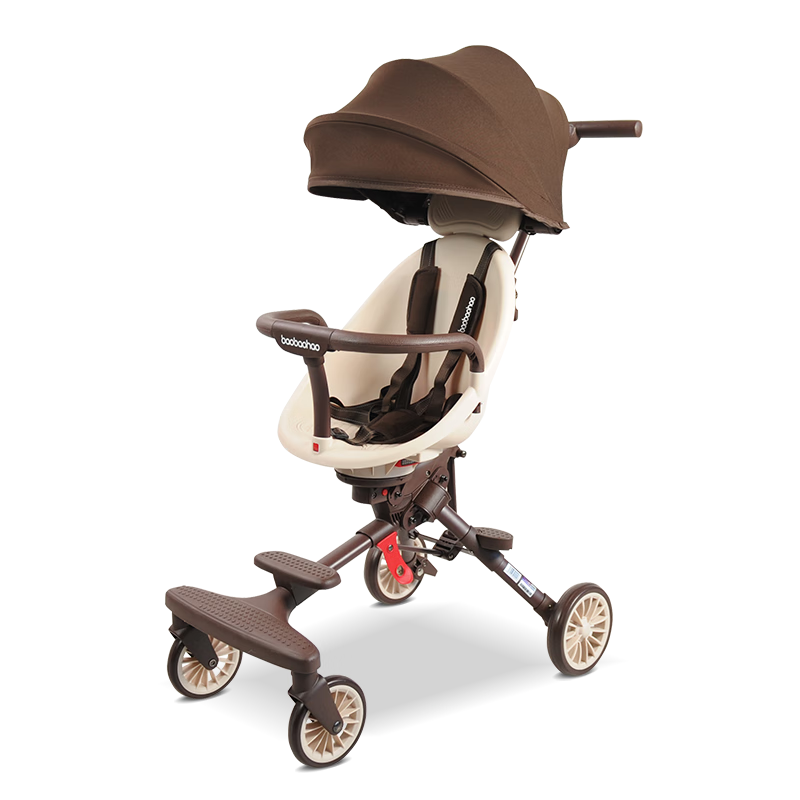 寶寶好v7溜娃神器超輕可折疊嬰兒推車雙向溜娃車推車v207兒童寶寶手推車 V7焦糖奶茶