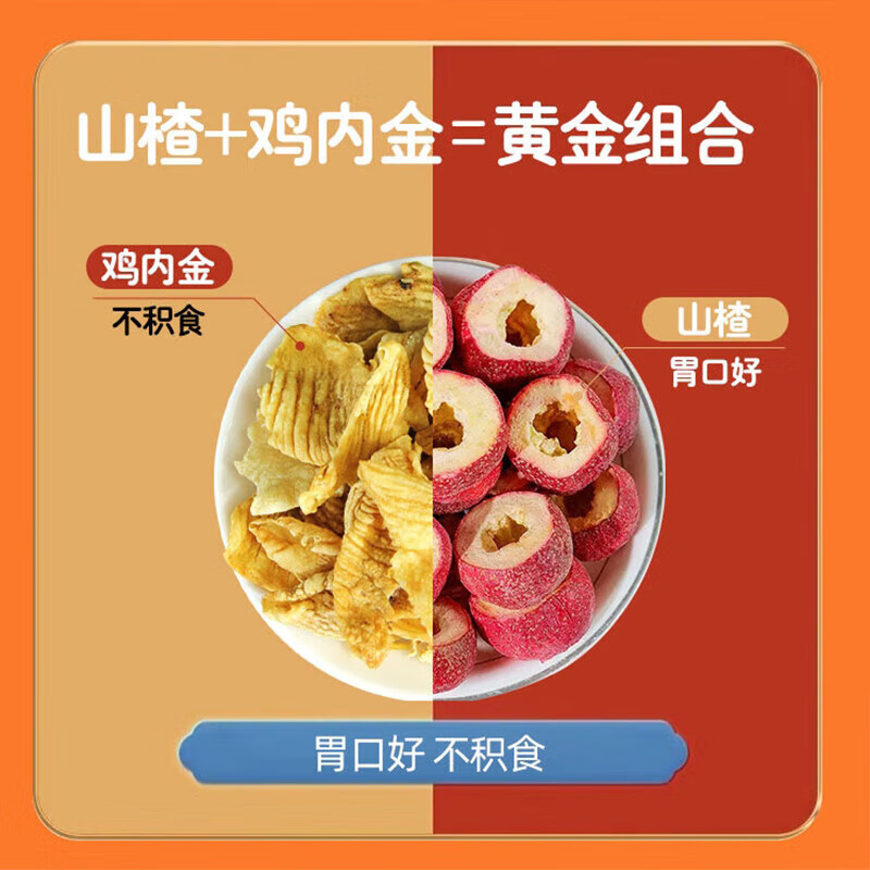 朕皇北京同仁堂益生菌山楂鸡内金片调理肠胃脾虚弱消积食消化不良 【1盒体验装】100片/盒