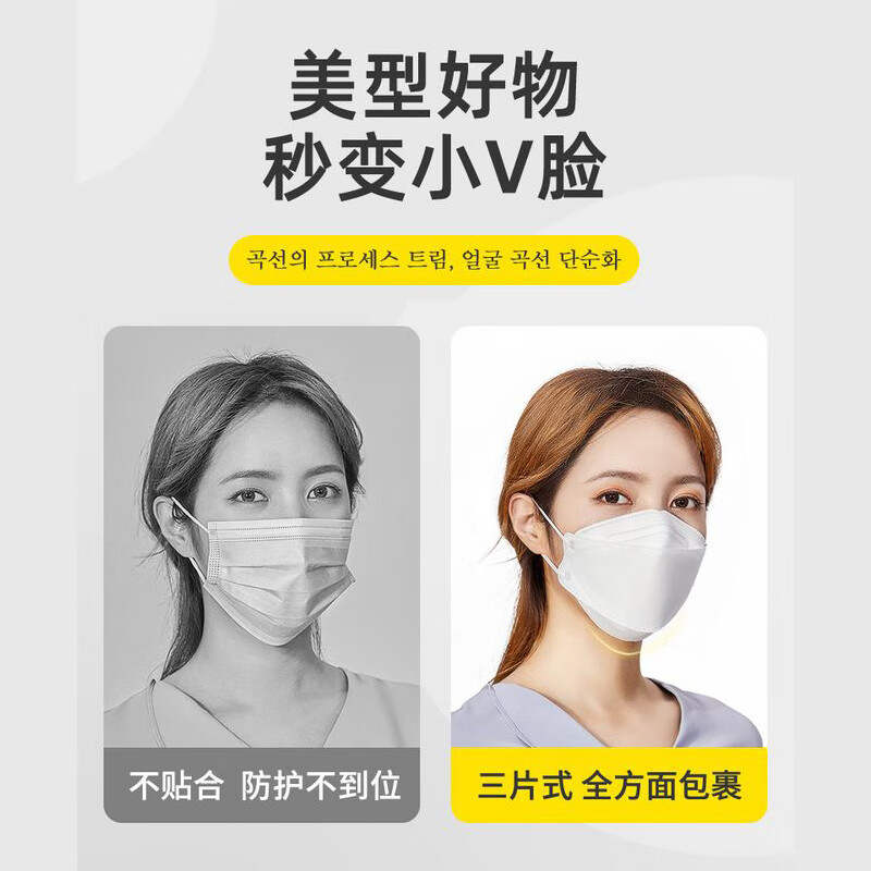 万聚医疗KN95口罩一次性口罩灭菌独立装kn95防护口罩立体防护成人口罩 100只鱼型KN95（灭菌独立包装 ）