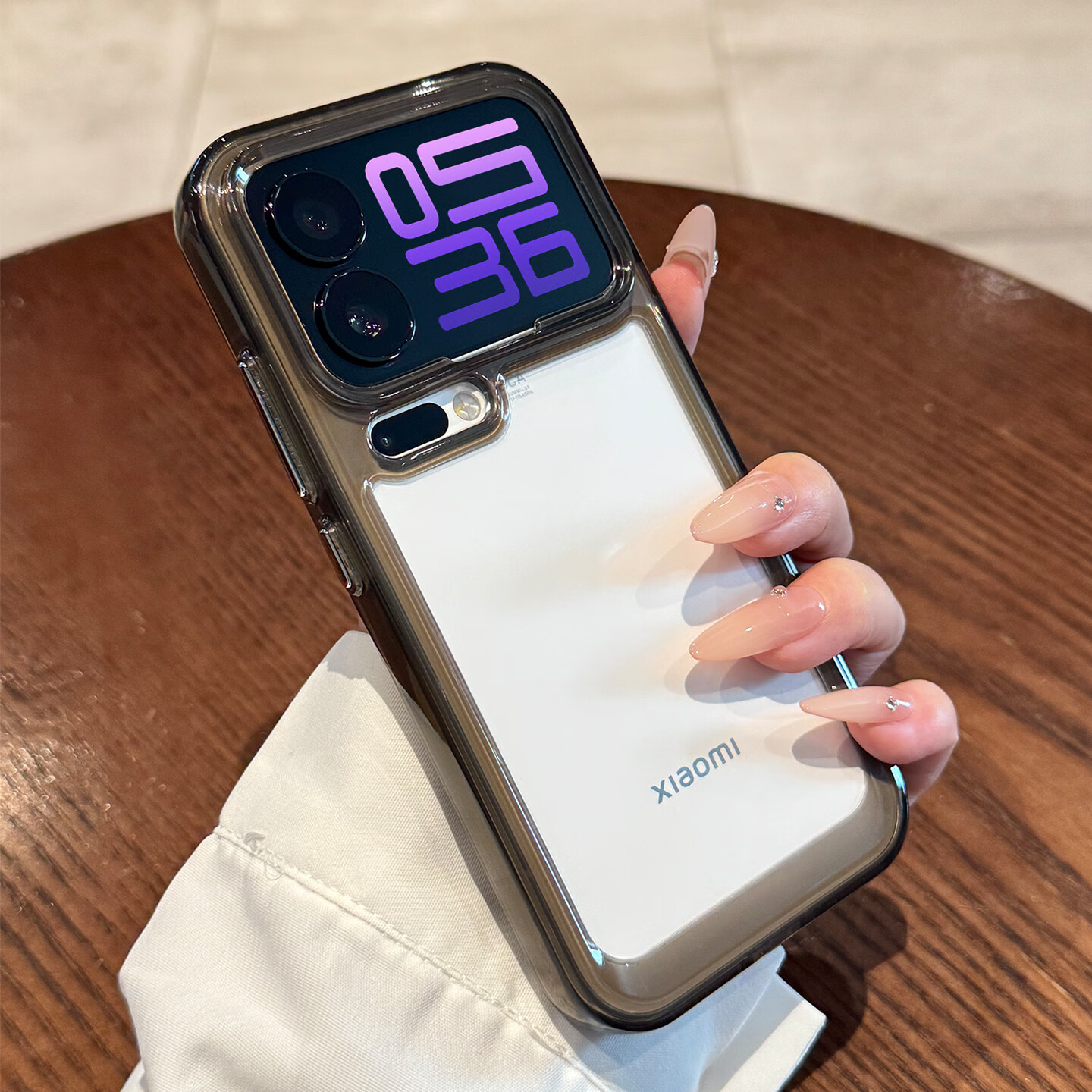 韵宁 适用小米17promax手机壳新款xiaomi17透明简约17pro高级感软边15pro防摔小米15ultra男女款保护套 【透黑-大孔】太空壳 小米 17 Pro Max