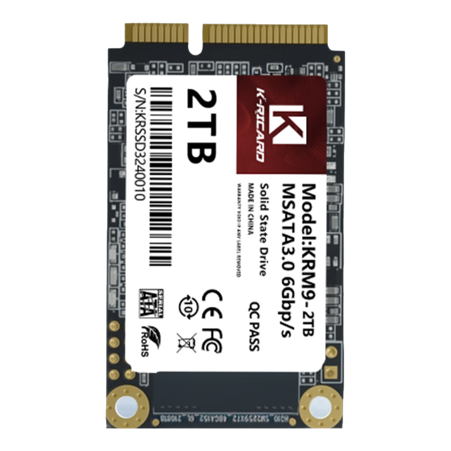 K-RICARD MSATA��̬Ӳ�� TLC���� 64GB ��������̨ʽ��������һ����ʼǱ�����ͨ�� SSD    89.5Ԫ(���׹�)