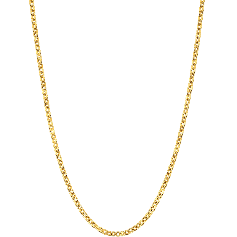 周生生十字扣圈黃金項鏈百搭足金素鏈鎖骨鏈95483N計價45厘米3.4克