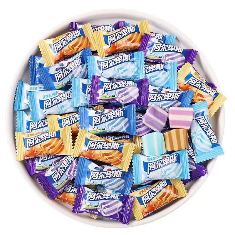 阿爾卑斯軟糖口嚼糖混合水果牛奶糖結(jié)婚喜糖果婚慶糖果新年貨零食 【半斤】軟糖混合口味250g(約50顆)