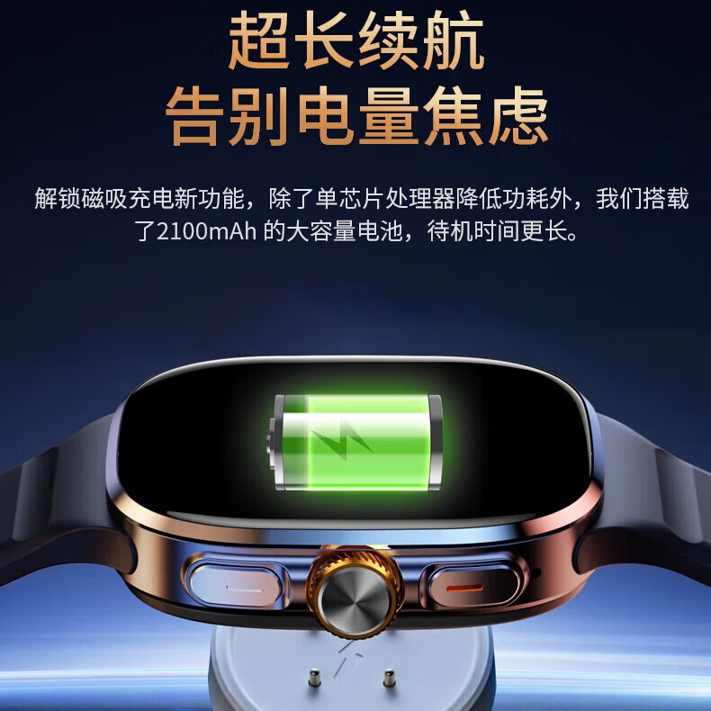 HAIWEIQI智能手表5G安卓系统可插卡电话蓝牙通话摄像视频微信NFC支付定位血压心率学生男女款应用APP下载 M99【金色】5G智能2.4超大屏 【10GB+256GB】