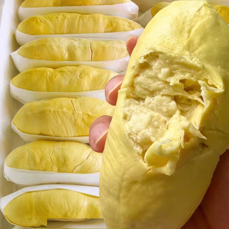 泰国金枕肉树熟榴莲进口新鲜冷冻金枕果肉无壳批发榴莲果水果速冻 【净重2斤】泰国3A级/软糯香甜/顺丰包邮/1000g*1包